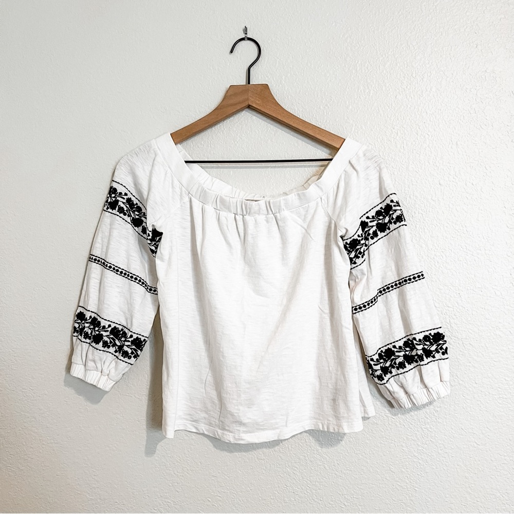 AEO | embroidered off-shoulder top